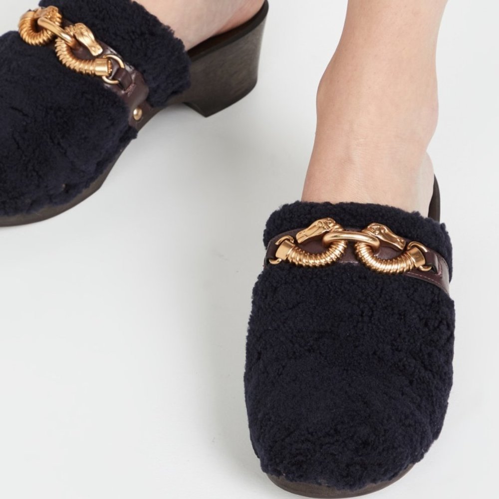 TORY BURCH JESSA SHEARLING CLOG